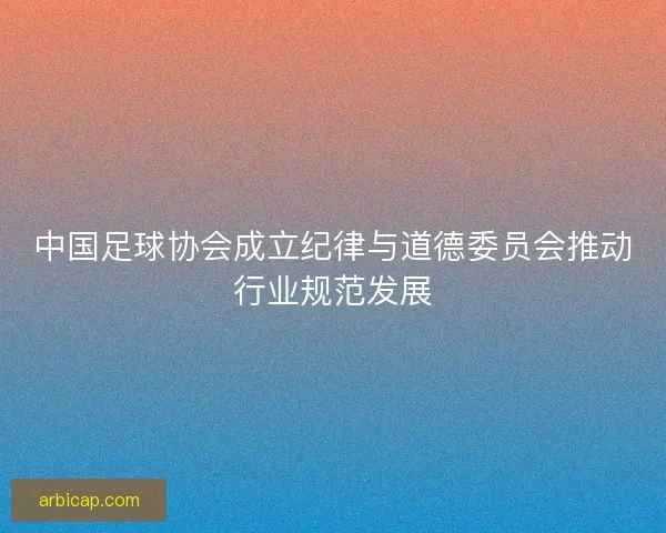 中国足球协会成立纪律与道德委员会推动行业规范发展