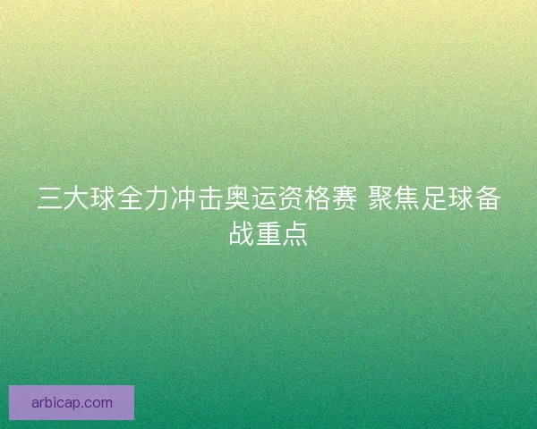 三大球全力冲击奥运资格赛 聚焦足球备战重点